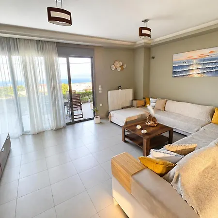 Alkion Sea View, Olive Tree Garden & Spacious Terrace Villa *